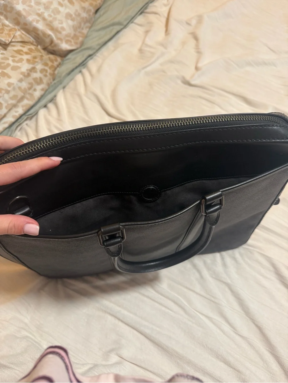 Coach Men’s Charcoal Signature Briefcase